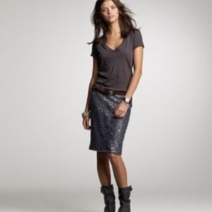 JCREW Grey stardust pencil skirt