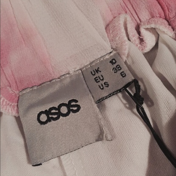 ASOS Pink Tie Dye Wide Leg Beach Pants - Picture 4 of 4
