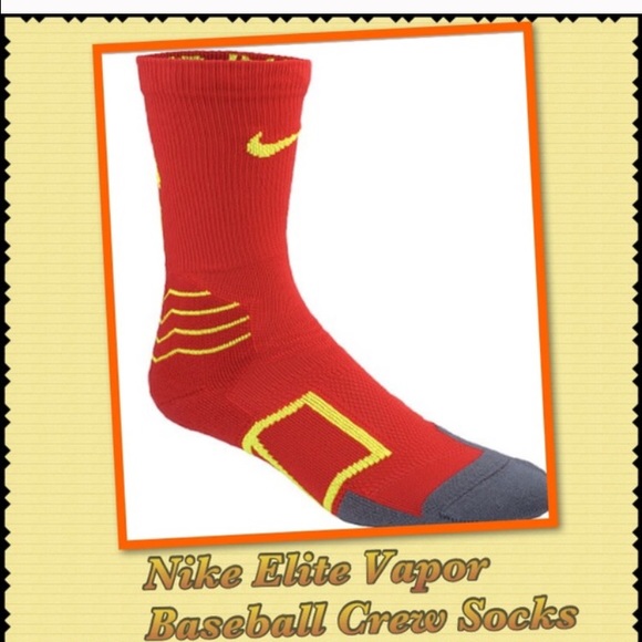 Nike Elite Vapor Baseball Crew Socks.