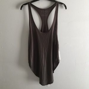 FREE PEOPLE Slit Gray Tanktop