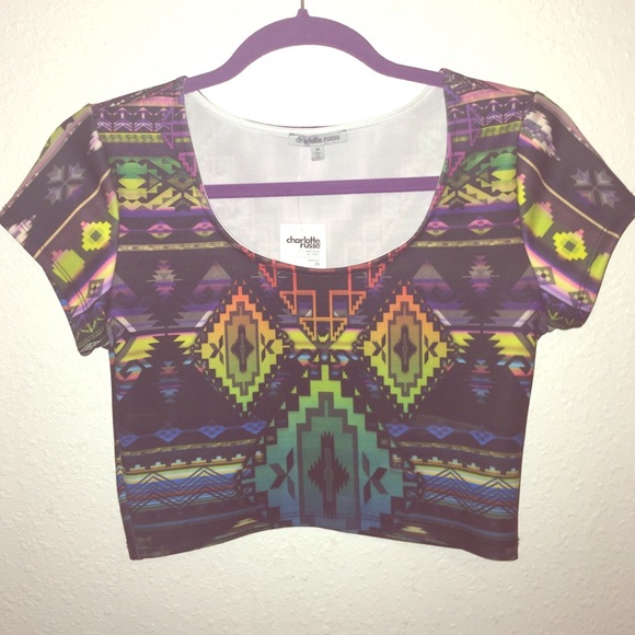 Never been worn colorful crop top!