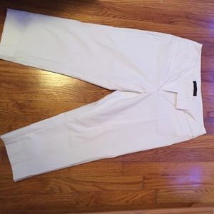 White Cropped Pants from The Limited