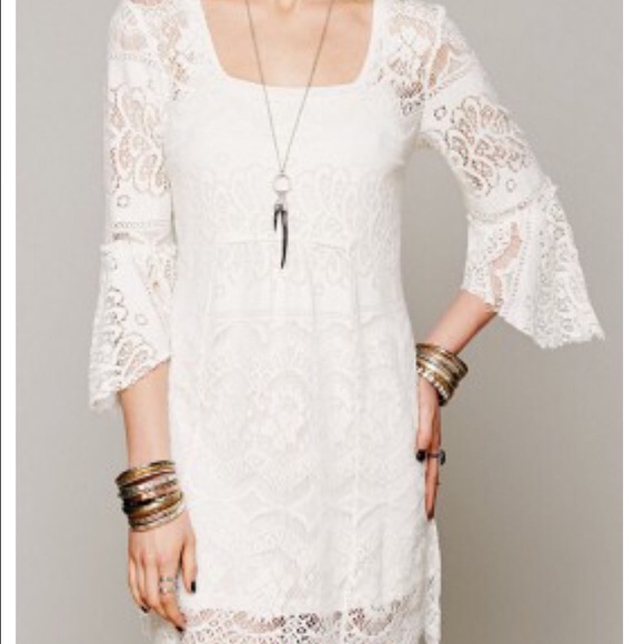 White Lace Short Dress