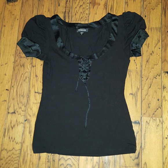 BeBe lace front blouse