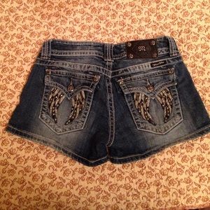 Miss Me brand angel wing shorts