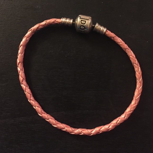 TRADE Pandora pink leather bracelet