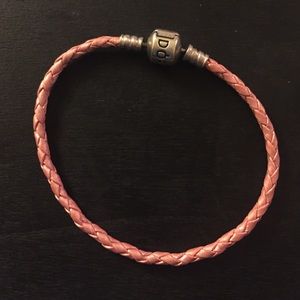 TRADE Pandora pink leather bracelet