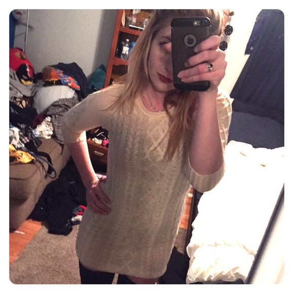 Cream sweater dress - Picture 1 of 4