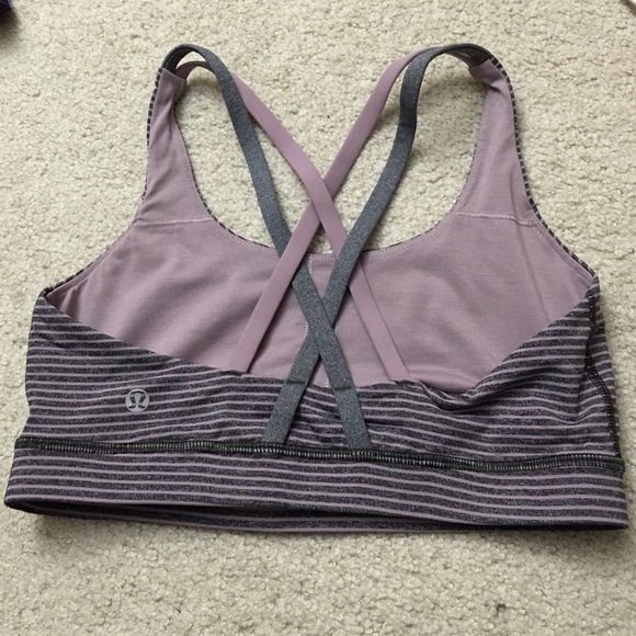 Lululemon energy bra mink berry and black