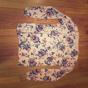 Floral Print Crew Neck Sweater
