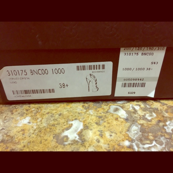 Gucci brand new patent leather peep toe high heels