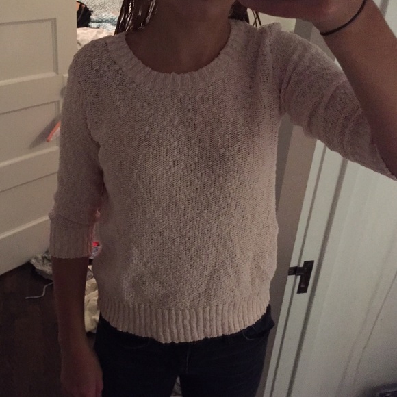 Pink mid sleeve sweater