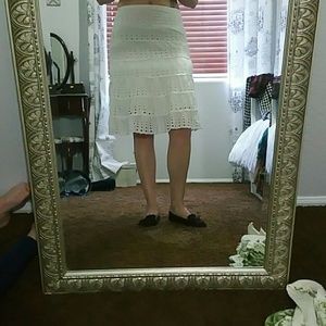 White eyelet skirt size L