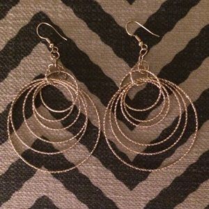 Gold multi circle earrings