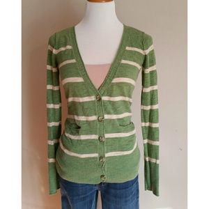 Green & Beige Cardigan