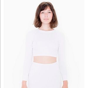 Solid Long Sleeve Ponte Crop Raglan Sweater