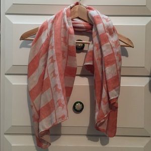 Coral zebra scarf