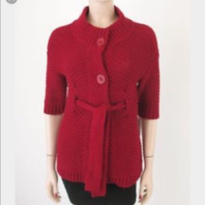 Vince wool & cashmere tie cardigan sweater