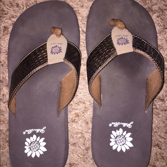 Yellow Box Flip Flops