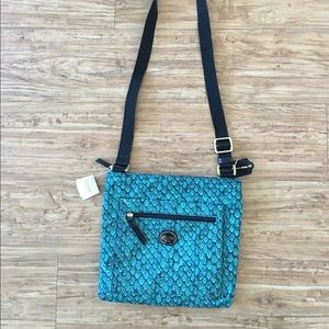 Coach emerald green cross body purse