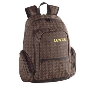 Levis Black Houndstooth Backpack