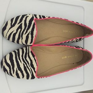 Steven madden zebra print flats/loafers