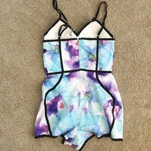 Dresses - Floral Multicolored Playsuit Dresses - Floral Multicolored Playsuit