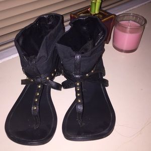 Studded ankle sandals