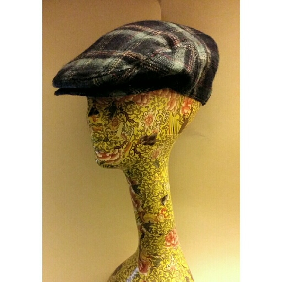 Blue & Red Plaid Flat Cap