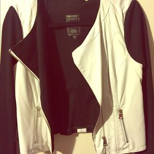 Guess black and white jacket.