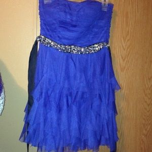 Purple homecoming dress .