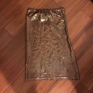 Holographic Gold American Apparel Tube Dress