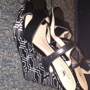 black and white "Worthington" wedges