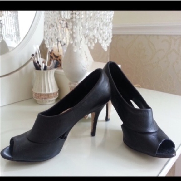 ALDO black peep toe heels