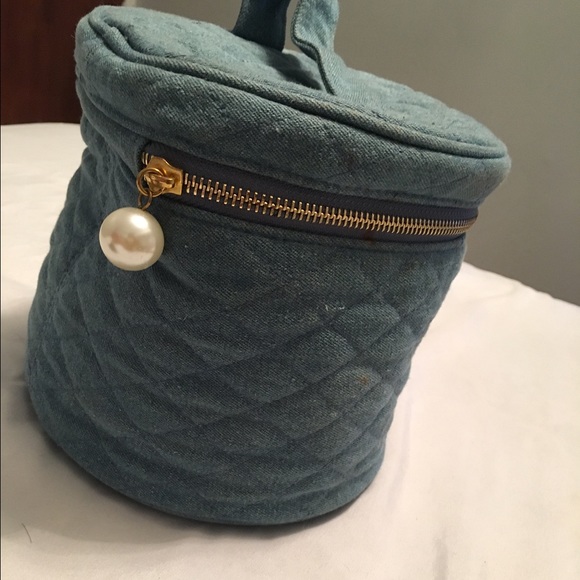 Denim make up bag