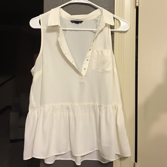 White sheer tank top