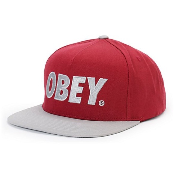 NEW Obey hat maroon