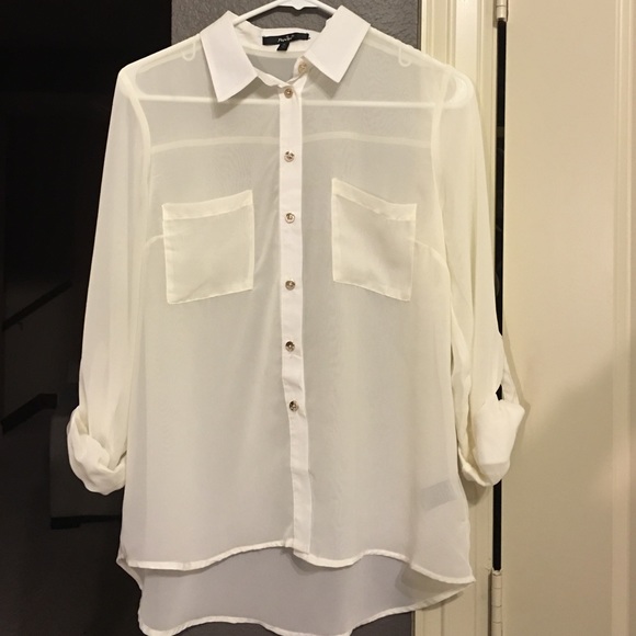 Sheer white shirt