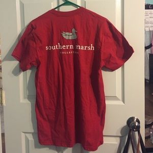 Southern Marsh- Houndstooth Red shirt