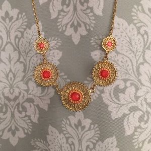 Gold & Pink Necklace 🎀