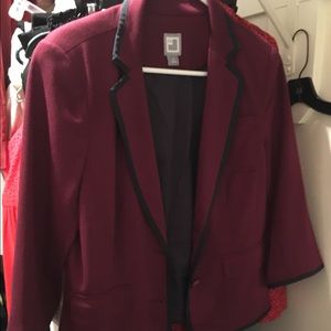 Maroon jcp coat jacket blazer