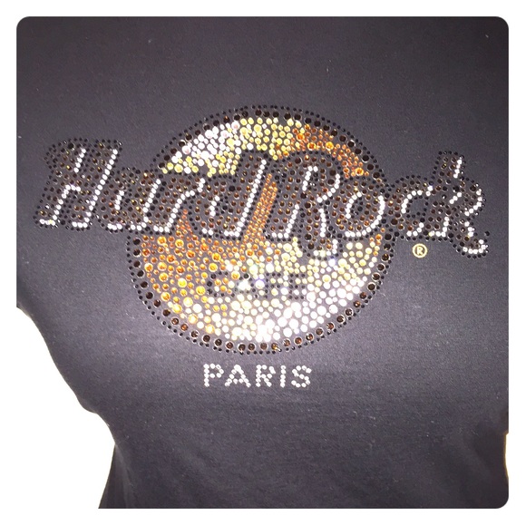 Hard Rock Paris Crystal bling T - shirt Large
