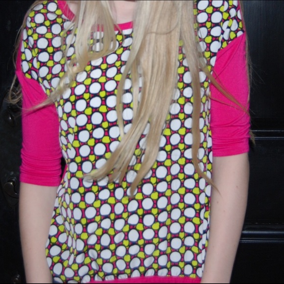 Pink and green top