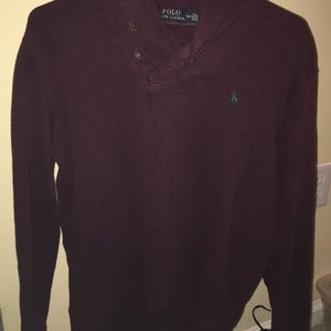 Polo Maroon Sweater Mens Small