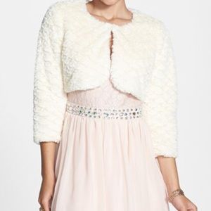 Faux fur shrug bolero