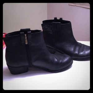 SAM EDELMAN black leather booties!!