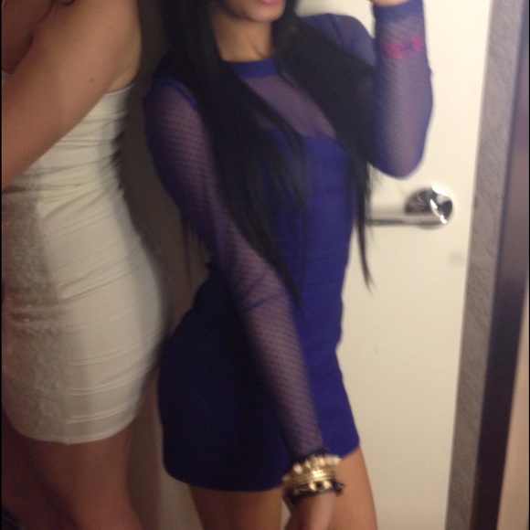 Sheer longsleeve dress