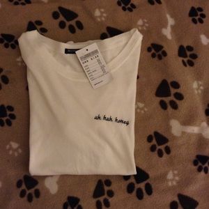 NWT Brandy Melville Uh Huh Honey tee