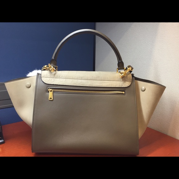 Celine Trapeze Tricolor in Khaki - Picture 3 of 4
