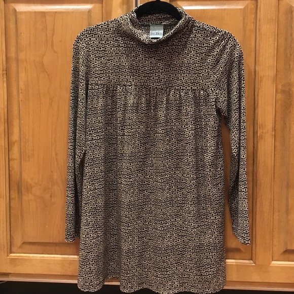 Karlie black and khaki knit tunic size large